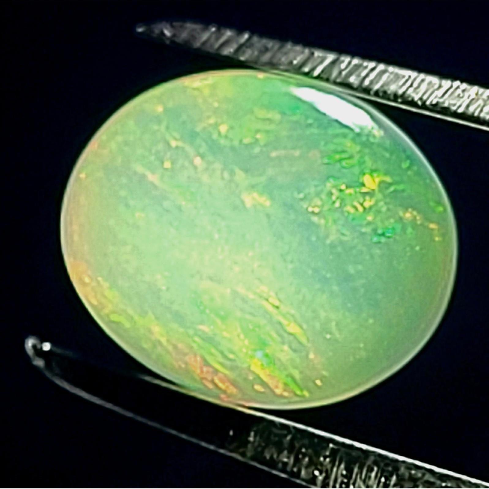 Certified Natural Opal 1.81cts Cabochon Fire Brilliant Color